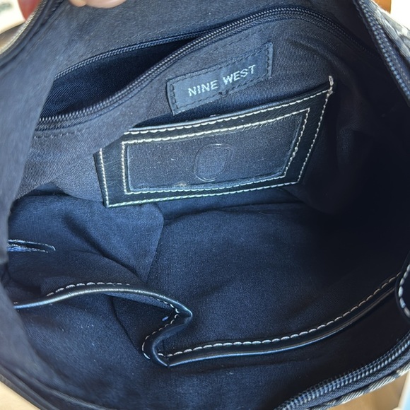 Nine West Chocolate brown and black shoulder bag great condition - Picture 8 of 11